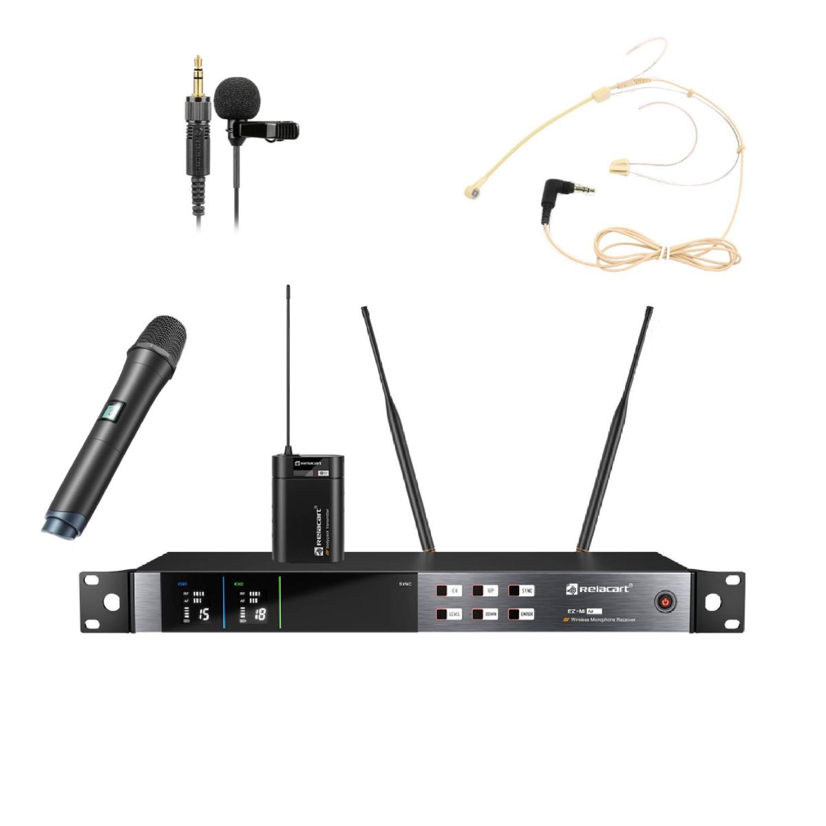 RELACART - Relacart EZ.MI2 Sistema inalambrico 1 mano 1 Cintillo-Lavalier