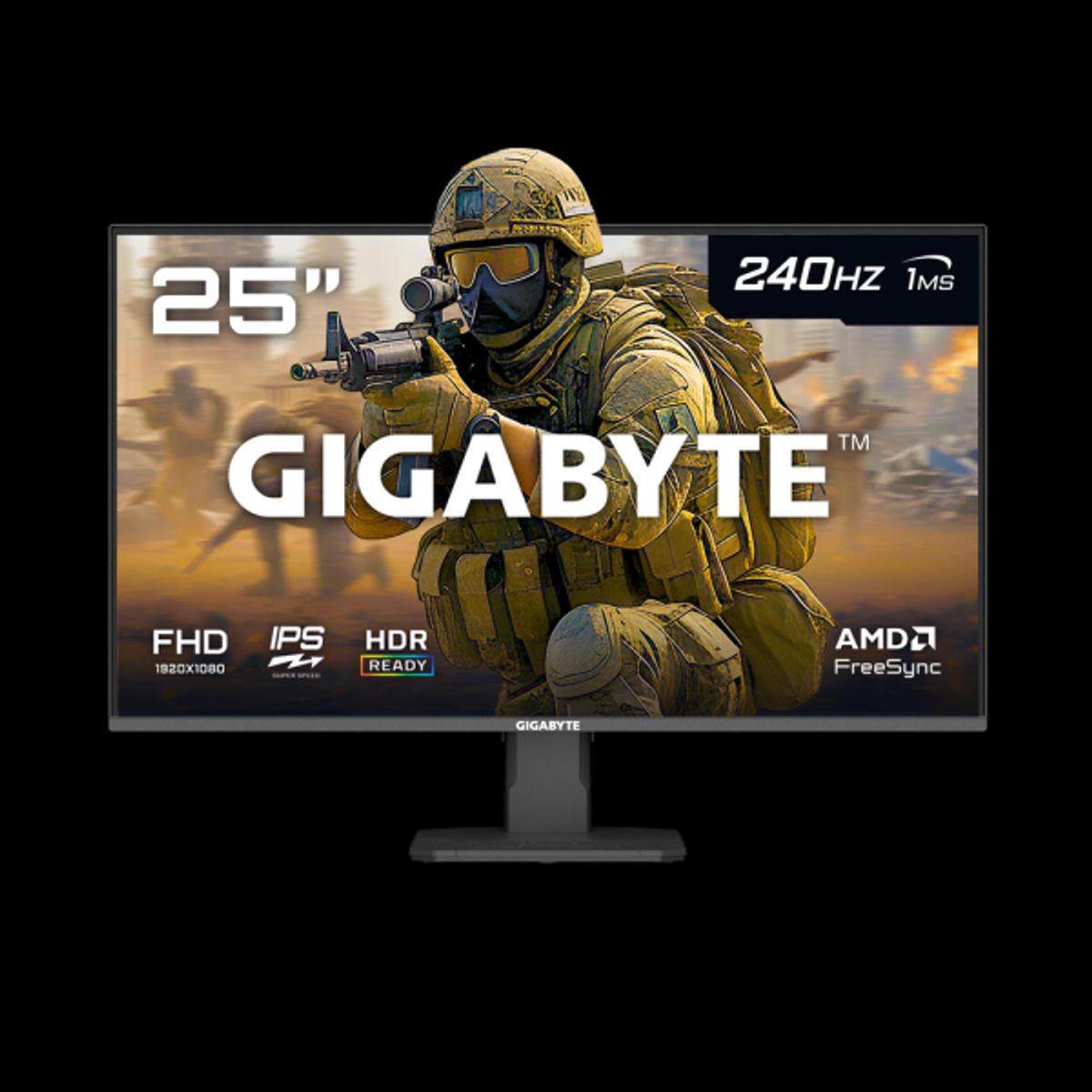GIGABYTE - MONITOR GAMER 25 GIGABYTE GS25F2A 240HZ IPS FHD FREESYNC