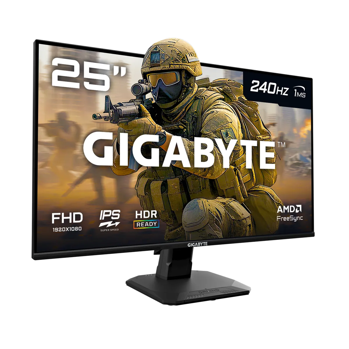 GIGABYTE - MONITOR GAMER 25 GIGABYTE GS25F2A 240HZ IPS FHD FREESYNC