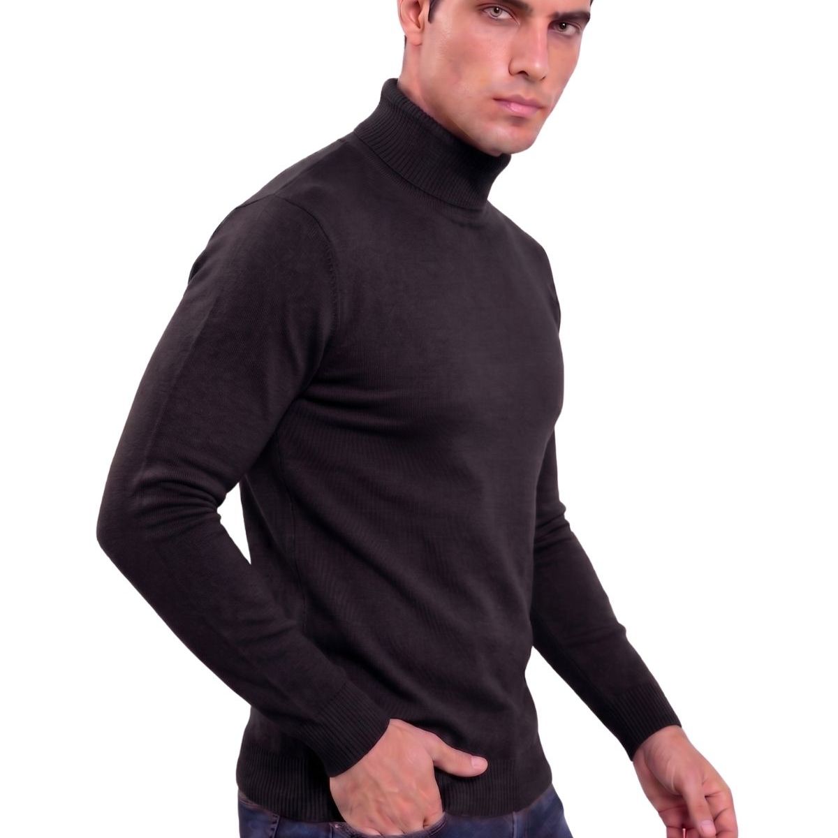 LOOK SHOP - Sweater Tejido Hombre Cuello Subido Beatle. 096