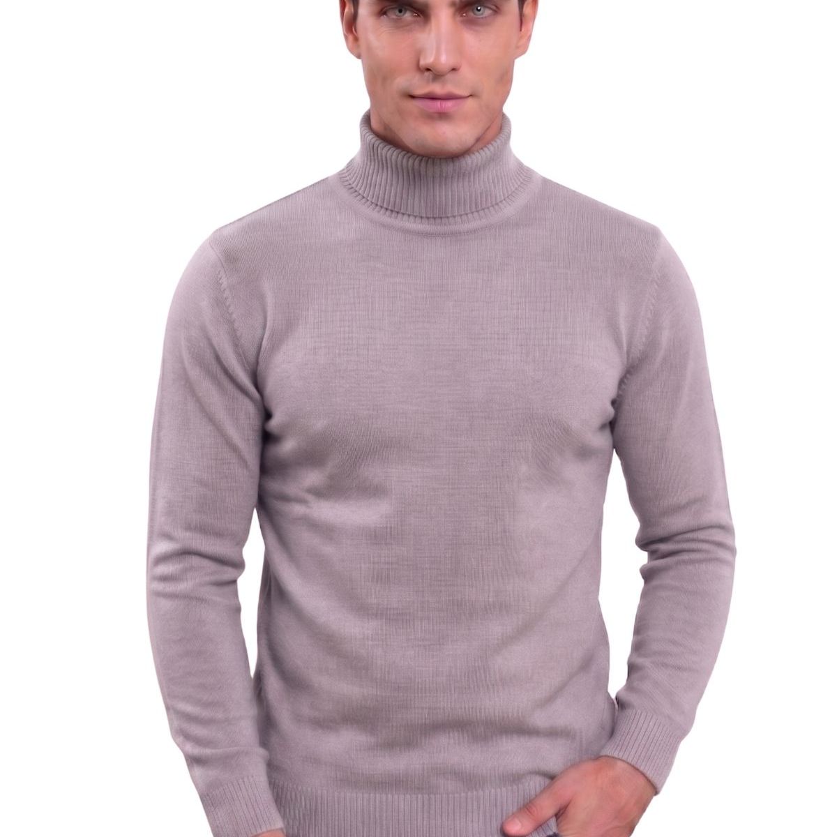 LOOK SHOP - Sweater Tejido Hombre Cuello Subido Beatle. 096