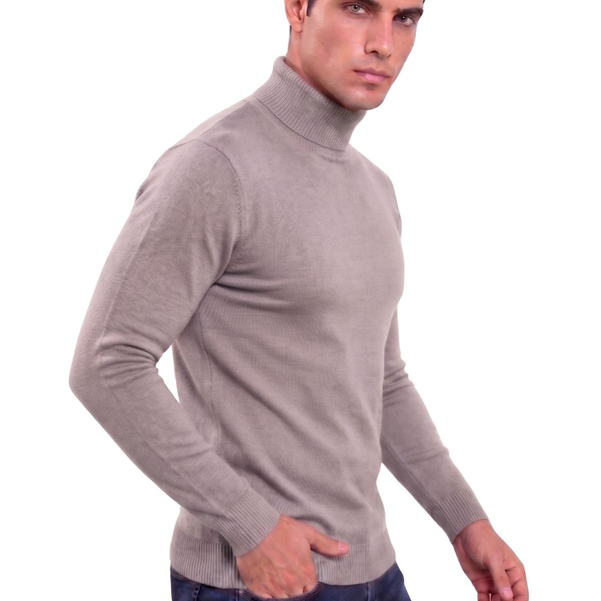 LOOK SHOP - Sweater Tejido Hombre Cuello Subido Beatle. 096