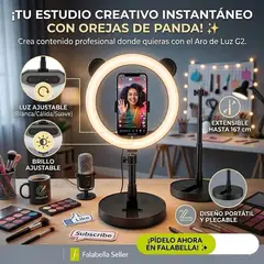 MOVI - ARO 3 TIPOS DE LUZ LED PORTATIL CON BASE REDONDA