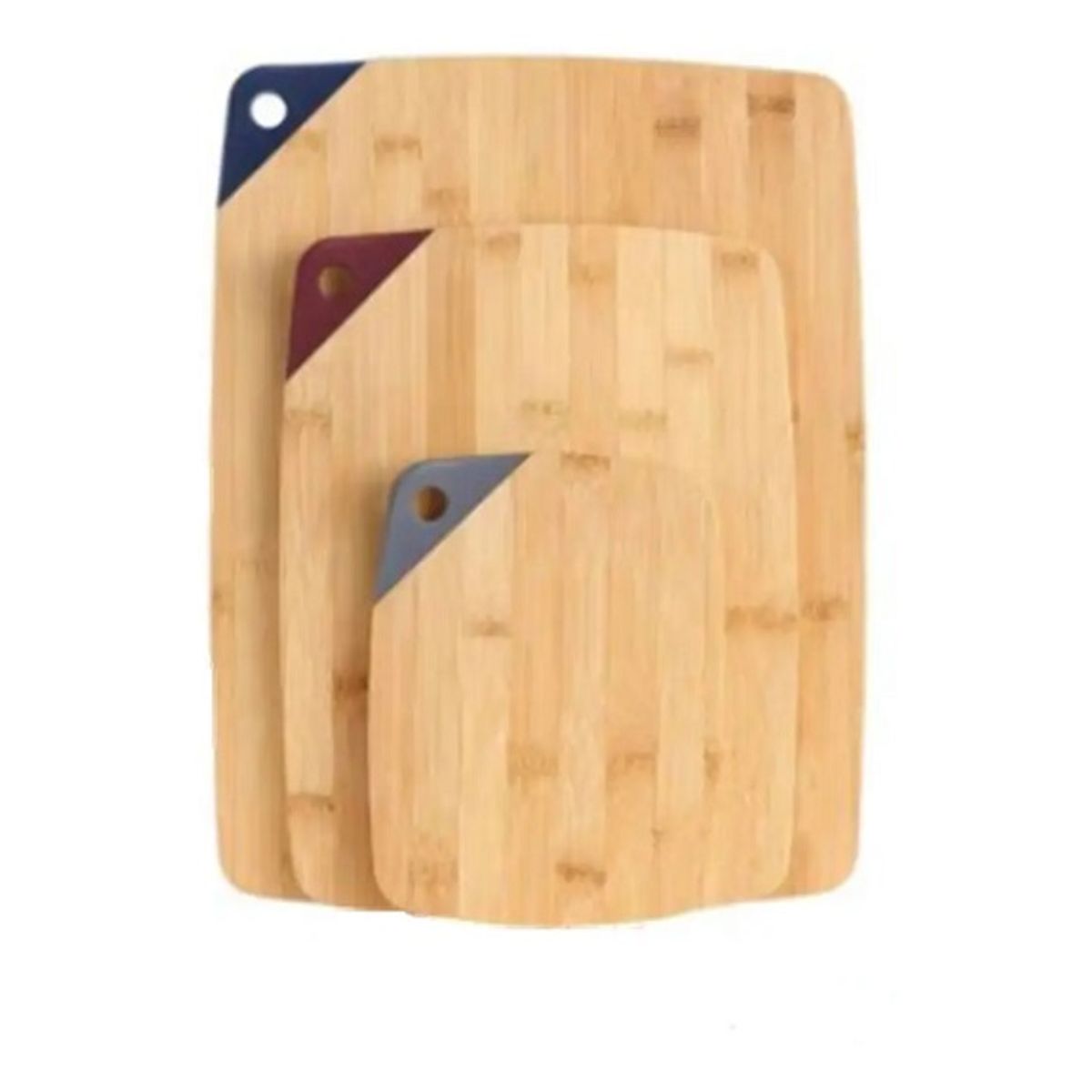 GENERICO - Set De 3 Tablas De Madera Bambu Para Cortar De Cocina