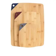 GENERICO - Set De 3 Tablas De Madera Bambu Para Cortar De Cocina