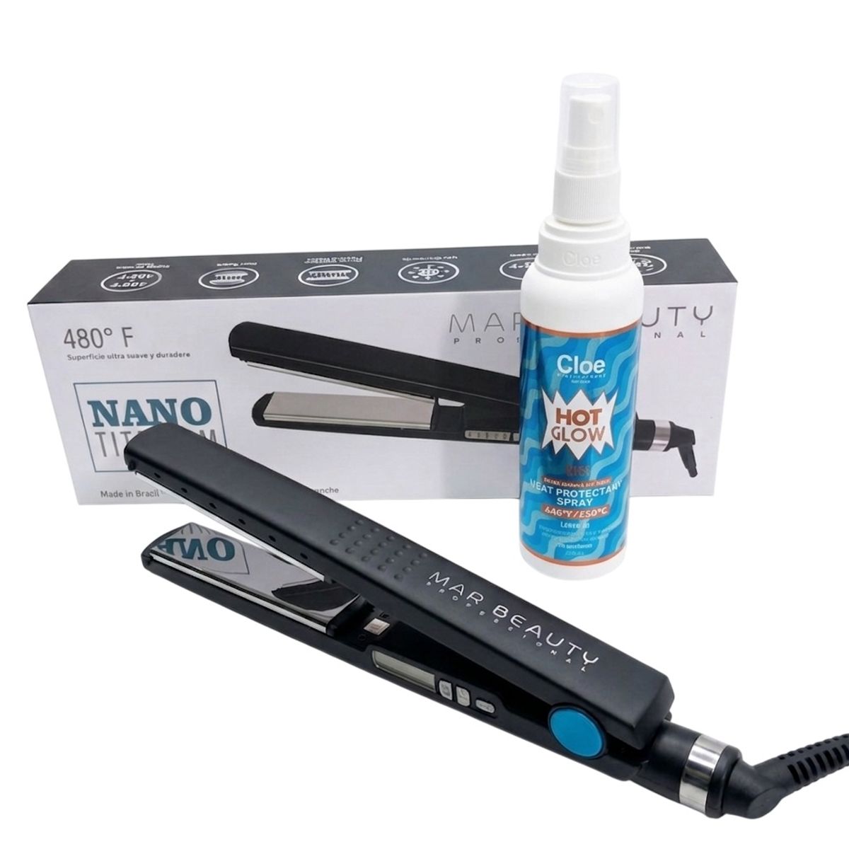 MAR BEAUTY - Pack Plancha Mar Beauty + Termoprotector Cloe Hot glow Kiss