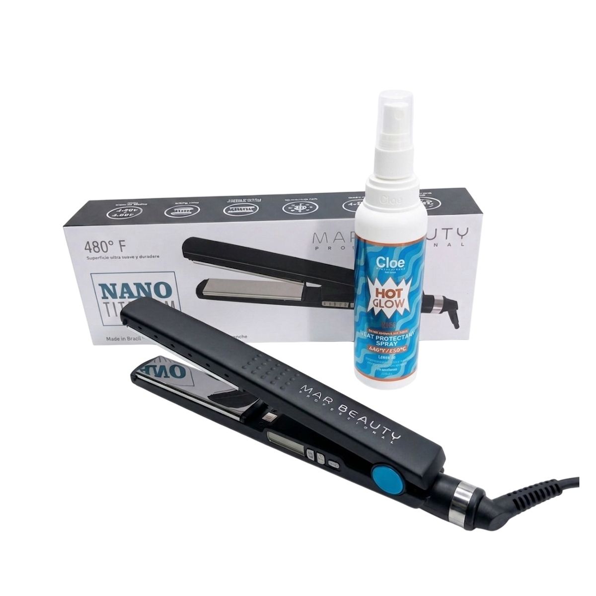 MAR BEAUTY - Pack Plancha Mar Beauty + Termoprotector Cloe Hot glow Kiss