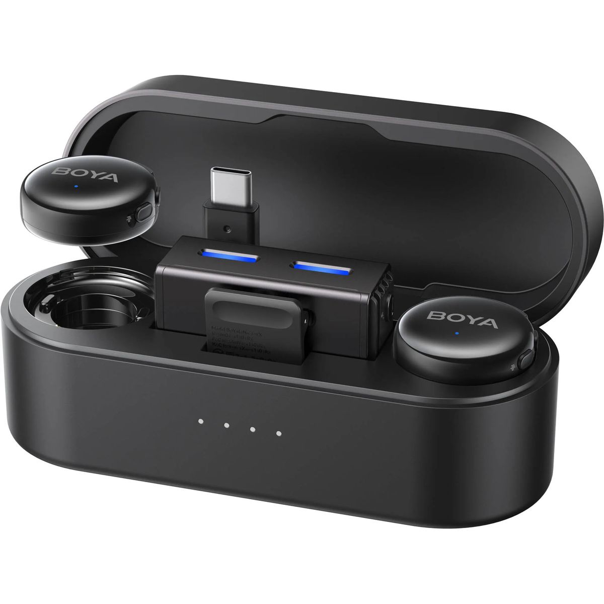 BOYA - Boya BY-BOYALINK 3-01 Micrófono Doble con IA Conectores USB-C y Lightning