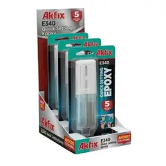 AKFIX - Pack 3 Adhesivo Epoxi Multiuso E340 Jeringa 25ml