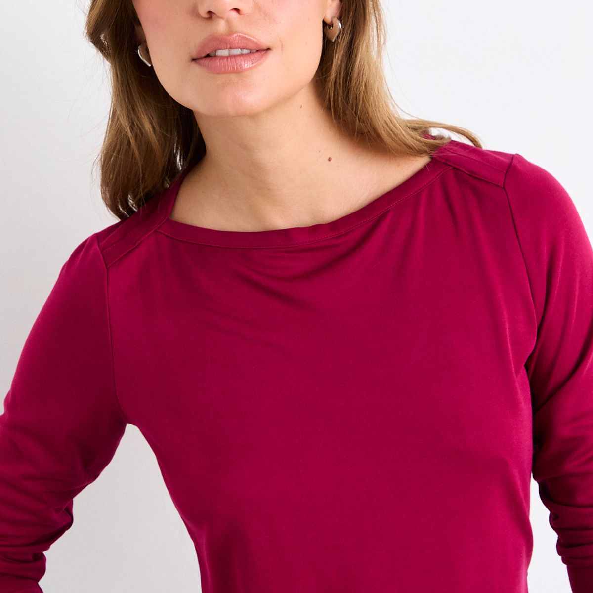 IO - Polera Lisa Mujer Burdeos Io