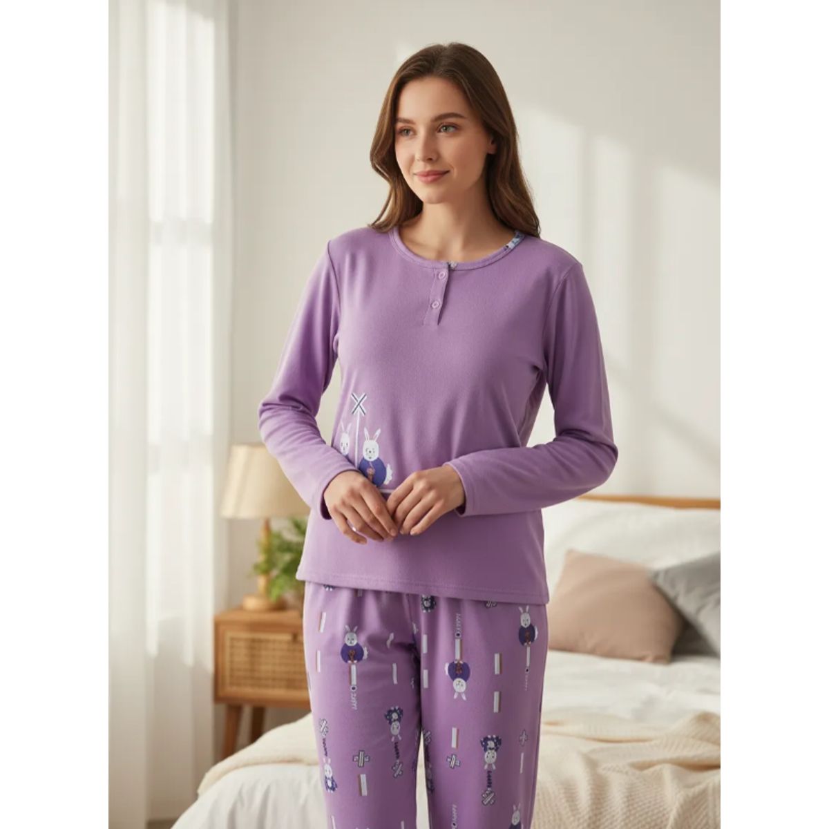 AGW - Pack 2 Pijamas Mujer Largo Franela Diseños Variados