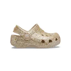CROCS - Zueco Bebés Recién Nacidos Glitter Dorado