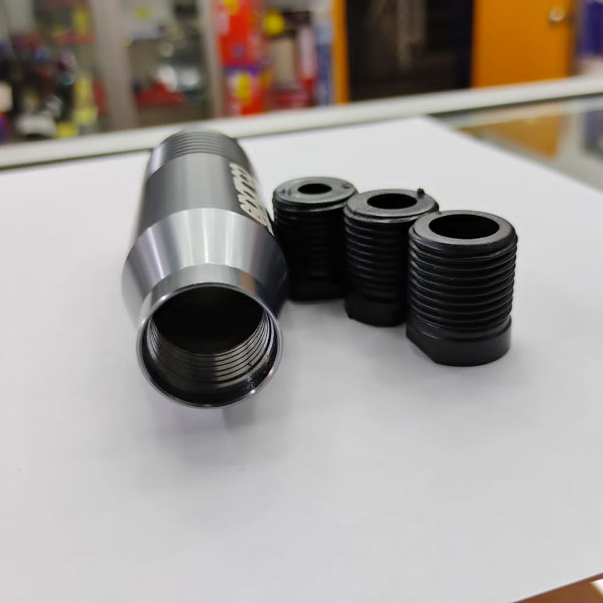 GENERICO - Pomo Perilla de cambio universal metalico 8.5cm Sparco GRIS GRAFITO