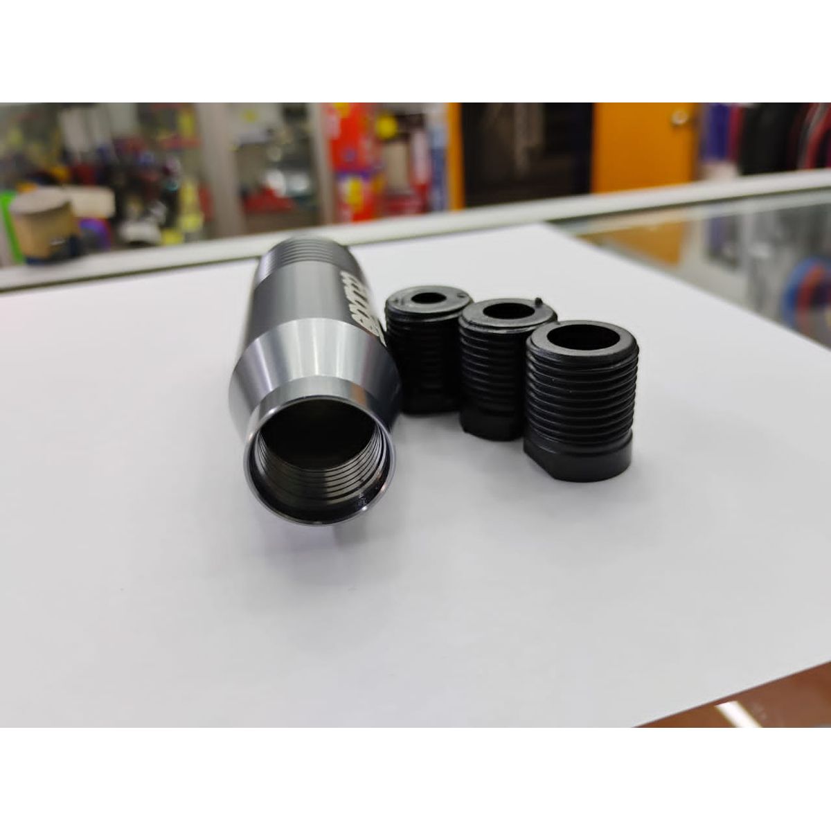 GENERICO - Pomo Perilla de cambio universal metalico 8.5cm Sparco GRIS GRAFITO