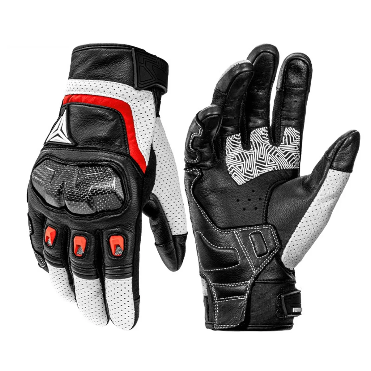 MOTOWOLF - Guantes de Cuero para Motociclismo Motowolf 0305C