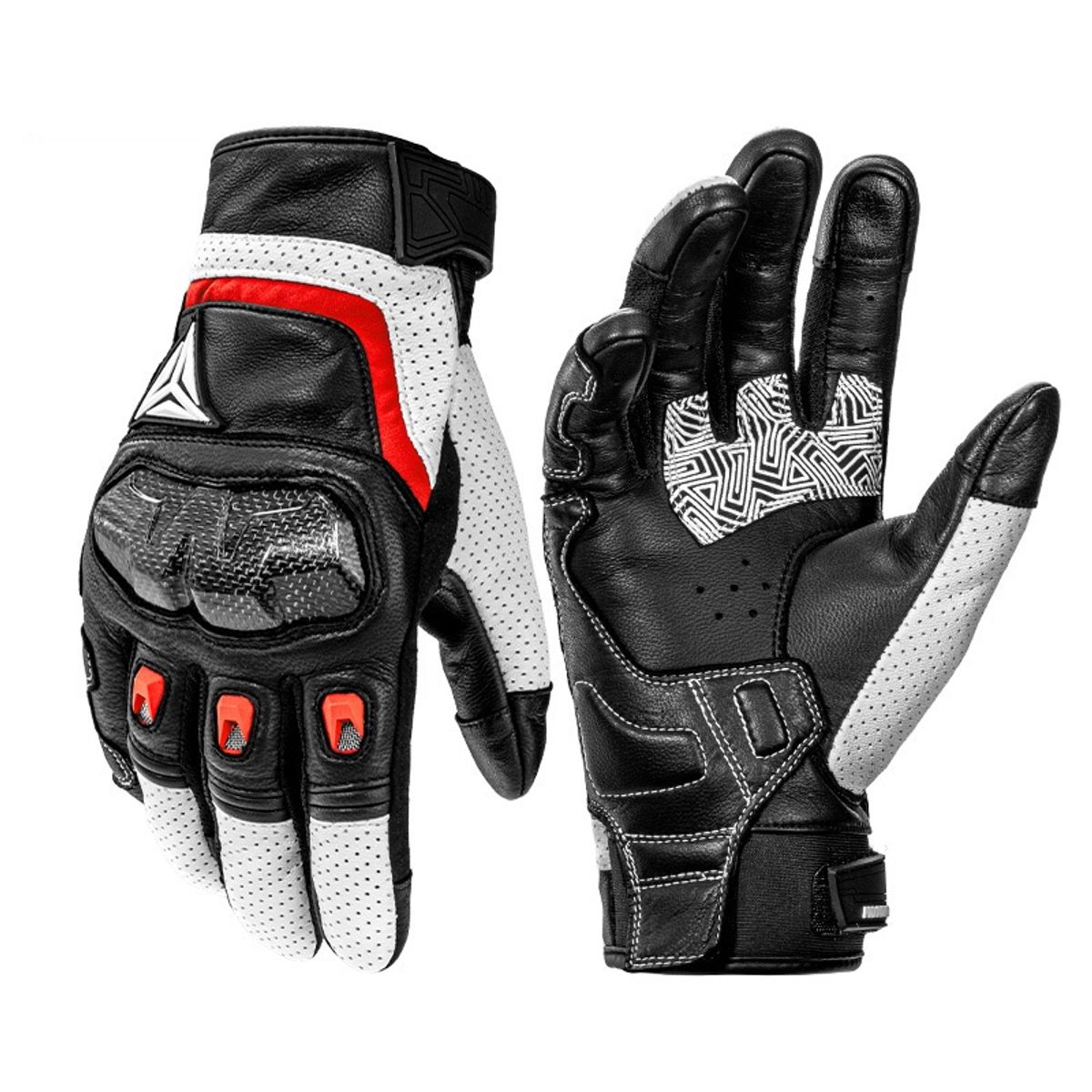 MOTOWOLF - Guantes de Cuero para Motociclismo Motowolf 0305C
