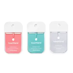 TOUCHLAND - Set Spray Sanitizante Hidratante - Rainwater + Wild Watermelon + Blue Sandalwood