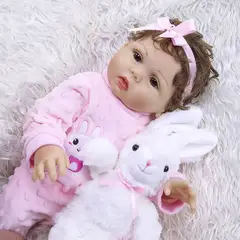 GENERICO - Muñeca reborn realista de silicona 48cm con accesorios