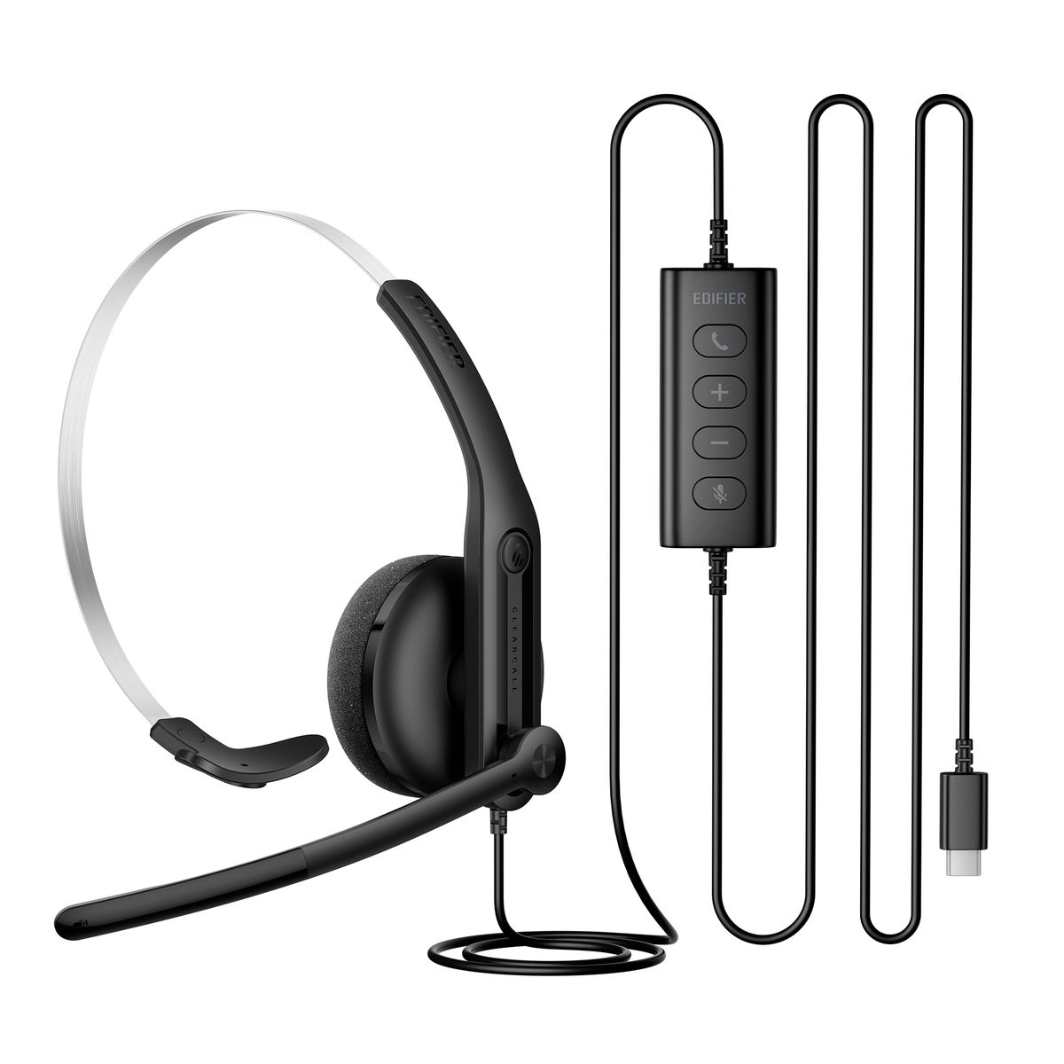 EDIFIER - Edifier CC100 Audífono Mono USB con Micrófono