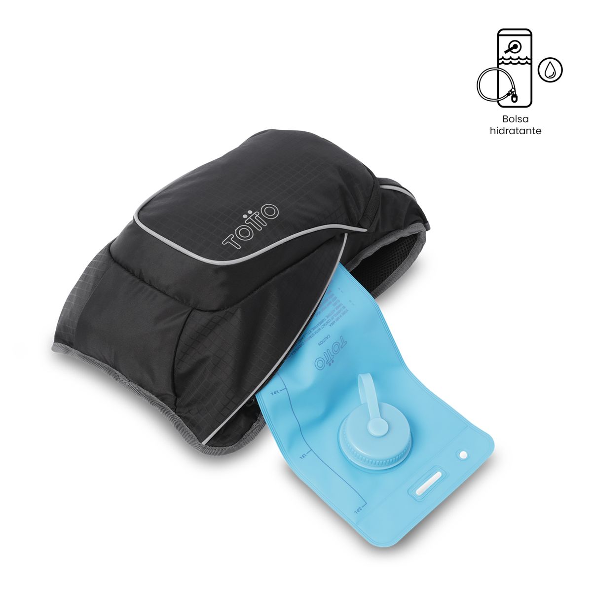 TOTTO - Mochila Outdoor Hidratante Summit 12 Pequeño Negro