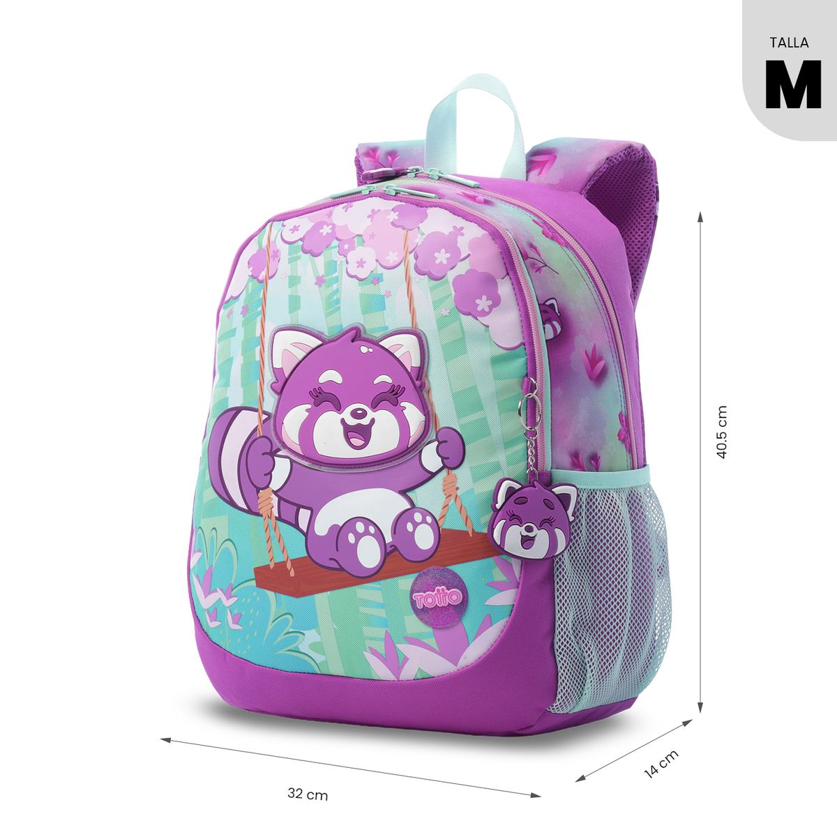 TOTTO - Combo Escolar Mochila Bambú + Libro Parar Colorear Mediano
