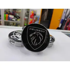 GENERICO - Set X4 Tapas Centro de Llantas Reemplazo Original Peugeot 58mm x 60mm