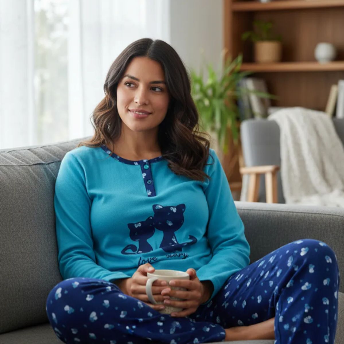 AGW - Pijama Mujer Plush Colores Variados