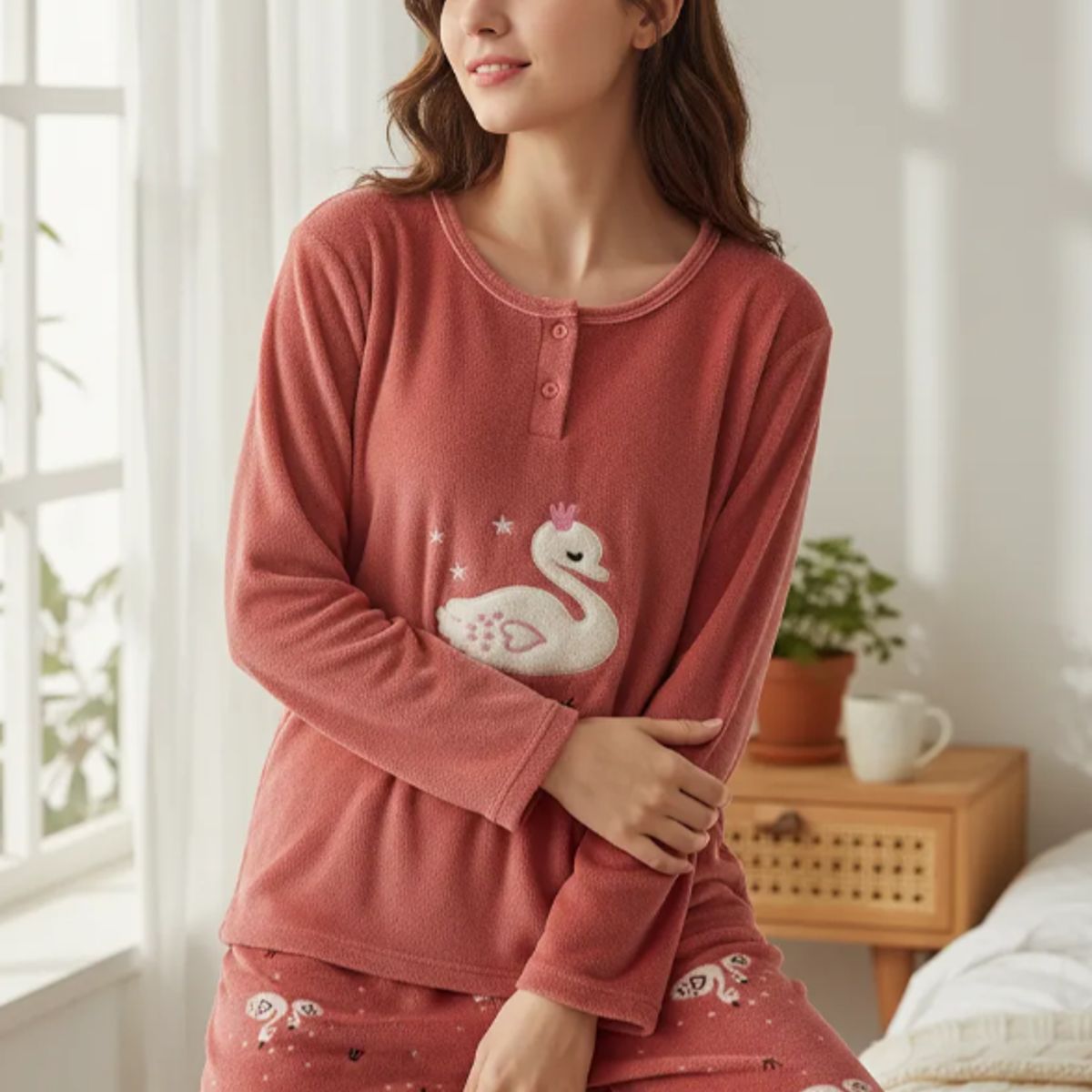 AGW - Pijama Mujer Plush Colores Variados