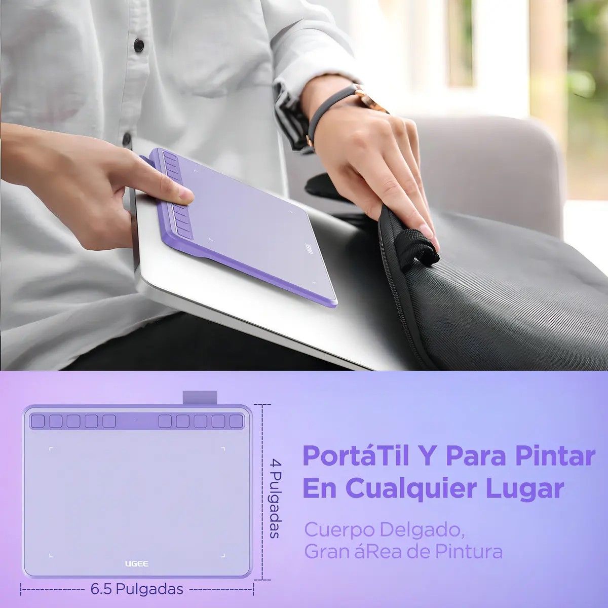 GENERICO - Tableta Gráfica S640, 6,5x4 Pulgadas Tableta de Dibujo Portátil, 8192 Niveles de Sensibilidad BELUG