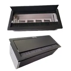 CROMPTON - Caja De Mobiliario Flip-Up 8 Modulos Negro Cowork