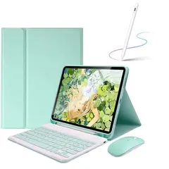 PUREPOWER - Funda Con Teclado inalámbrico español y Raton para Lenovo Tab M11 y K11 2024 11 Pulgadas