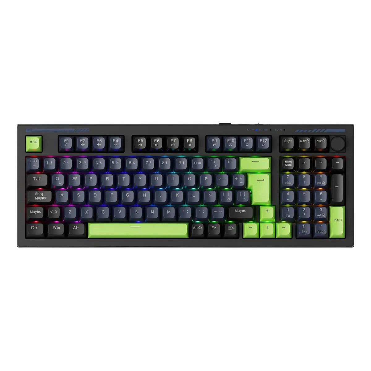 GENERICO - Teclado Membrana Español Silencioso Machenike K1 RGB Para Pc Alambrico Gamer BELUG