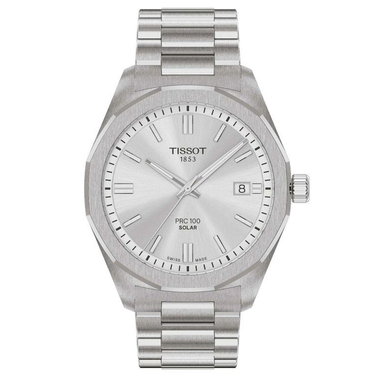 Reloj PRC 100 Solar 39MM T1514221103100 Plateado 39