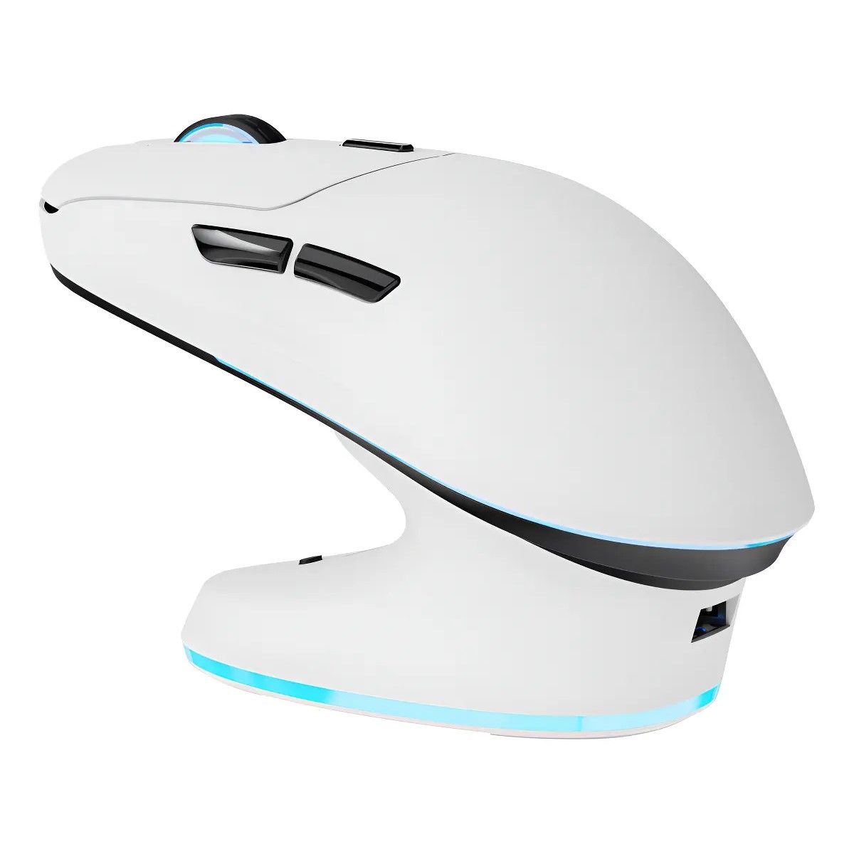 GENERICO - Mouse Gamer Inalambrico Thunderobot Ml7 Blanco Paw3311 Recargable 1000hz 12000dpi Rgb Con Soporte   BELUG