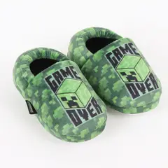 MINECRAFT - Pantufla Niño Full Print Game Over Verde