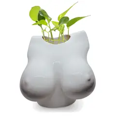 MALMAISON - Macetero cerámica esmaltada escultura busto mujer