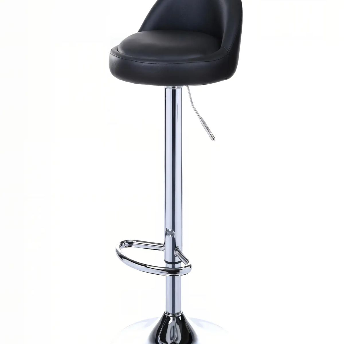 GENERICO - SILLA PARA BAR CON BASE Y ESPALDAR COLOR NEGRO