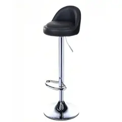 GENERICO - SILLA PARA BAR CON BASE Y ESPALDAR COLOR NEGRO