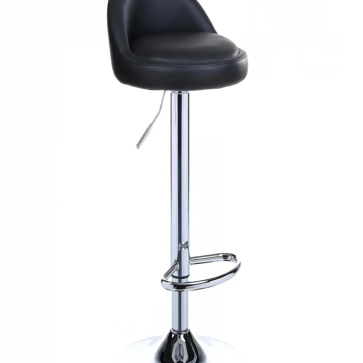GENERICO - SILLA PARA BAR CON BASE Y ESPALDAR COLOR NEGRO