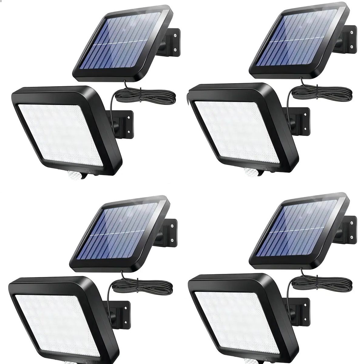 GENERICO - Focos Solares Potentes 250 Watts Carcasa Negro Luz Blanco Frío Labg