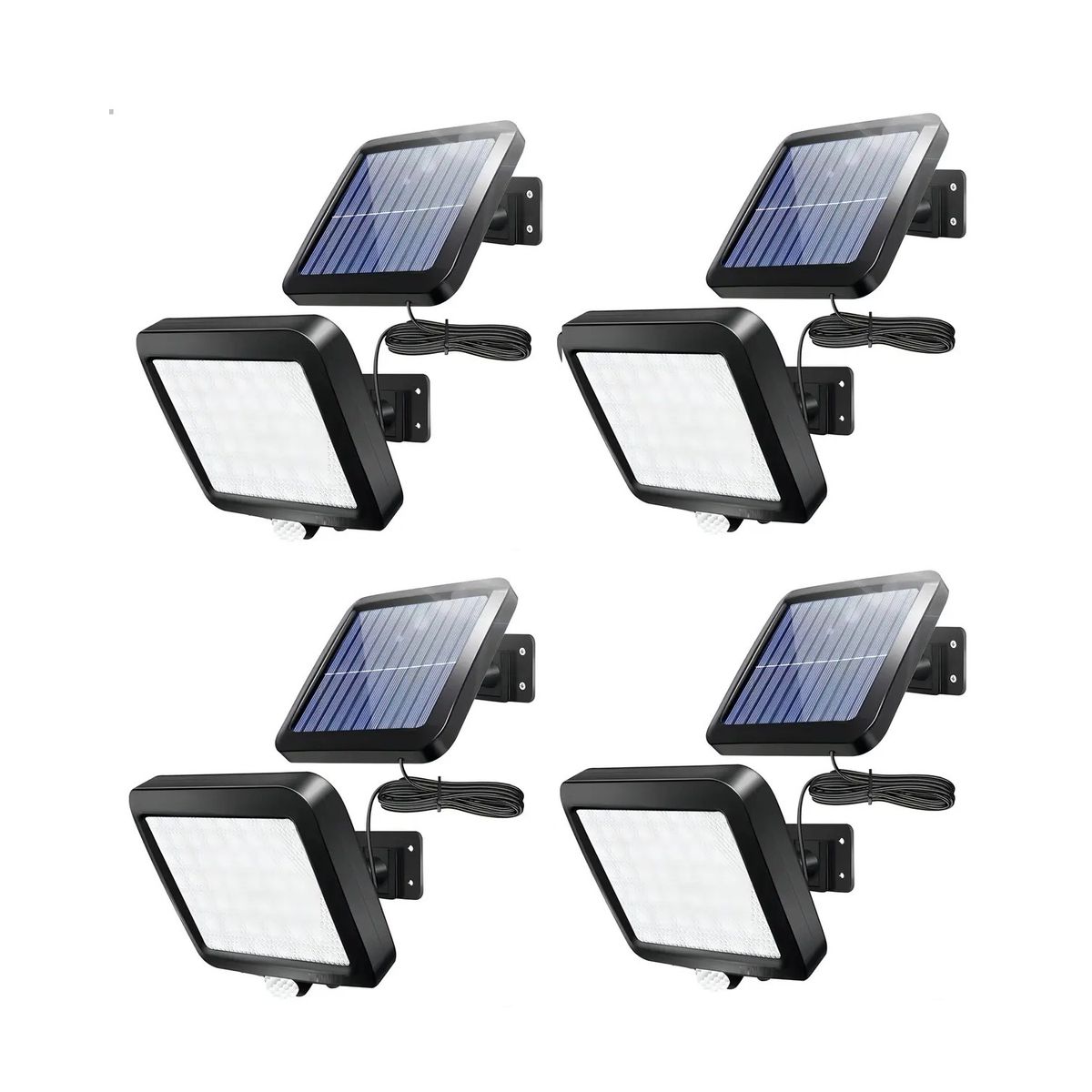 GENERICO - Focos Solares Potentes 250 Watts Carcasa Negro Luz Blanco Frío Labg