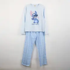 DISNEY - Pijama Manga Larga Juvenil Lilo & Stitch Celeste