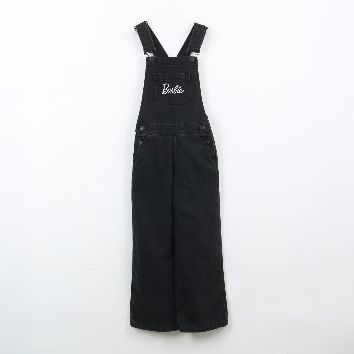 BARBIE - Jardinera Niña Denim Negro Logo Barbie
