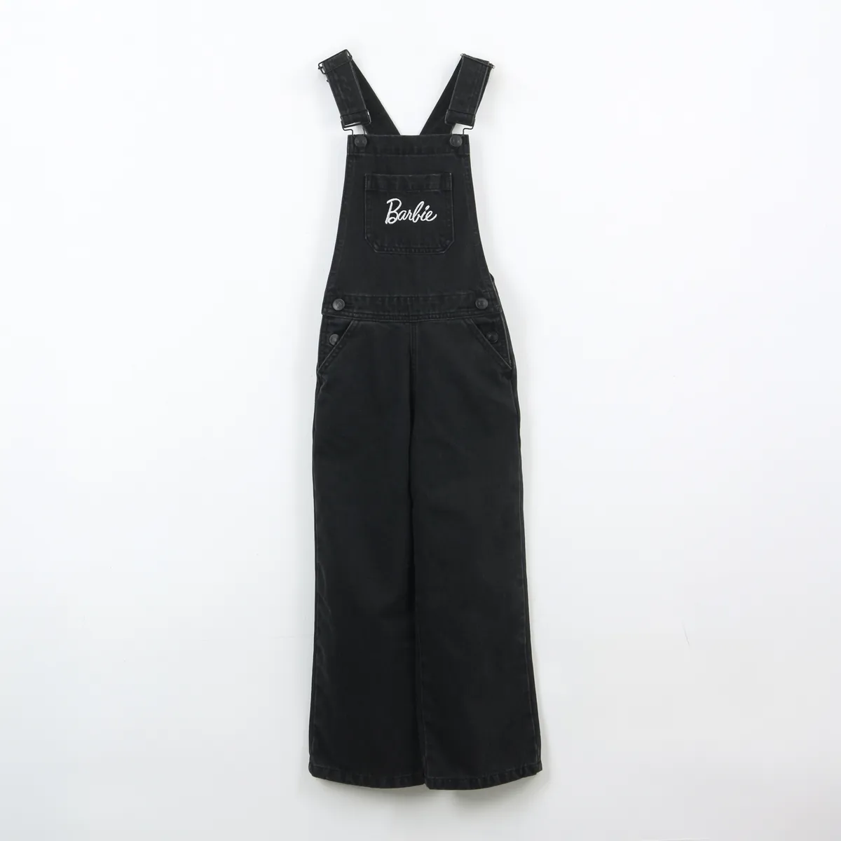 BARBIE - Jardinera Niña Denim Negro Logo Barbie