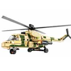 MINGDA - Helicóptero Militar Armable 313 Piezas MI-8 Armable