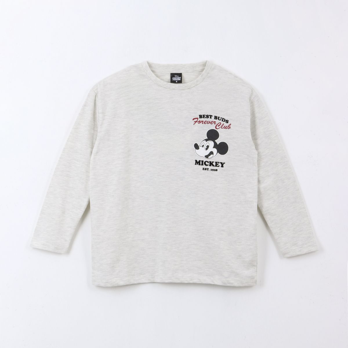 DISNEY - Polera Manga Larga Back Print Mickey Gris Disney