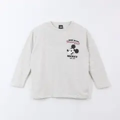 DISNEY - Polera Manga Larga Back Print Mickey Gris