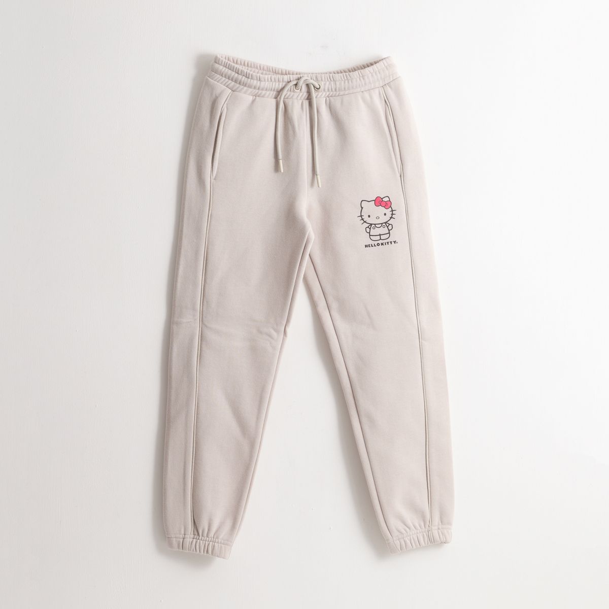 HELLO KITTY - Pantalón de Buzo Niña Logo Beige Hello Kitty