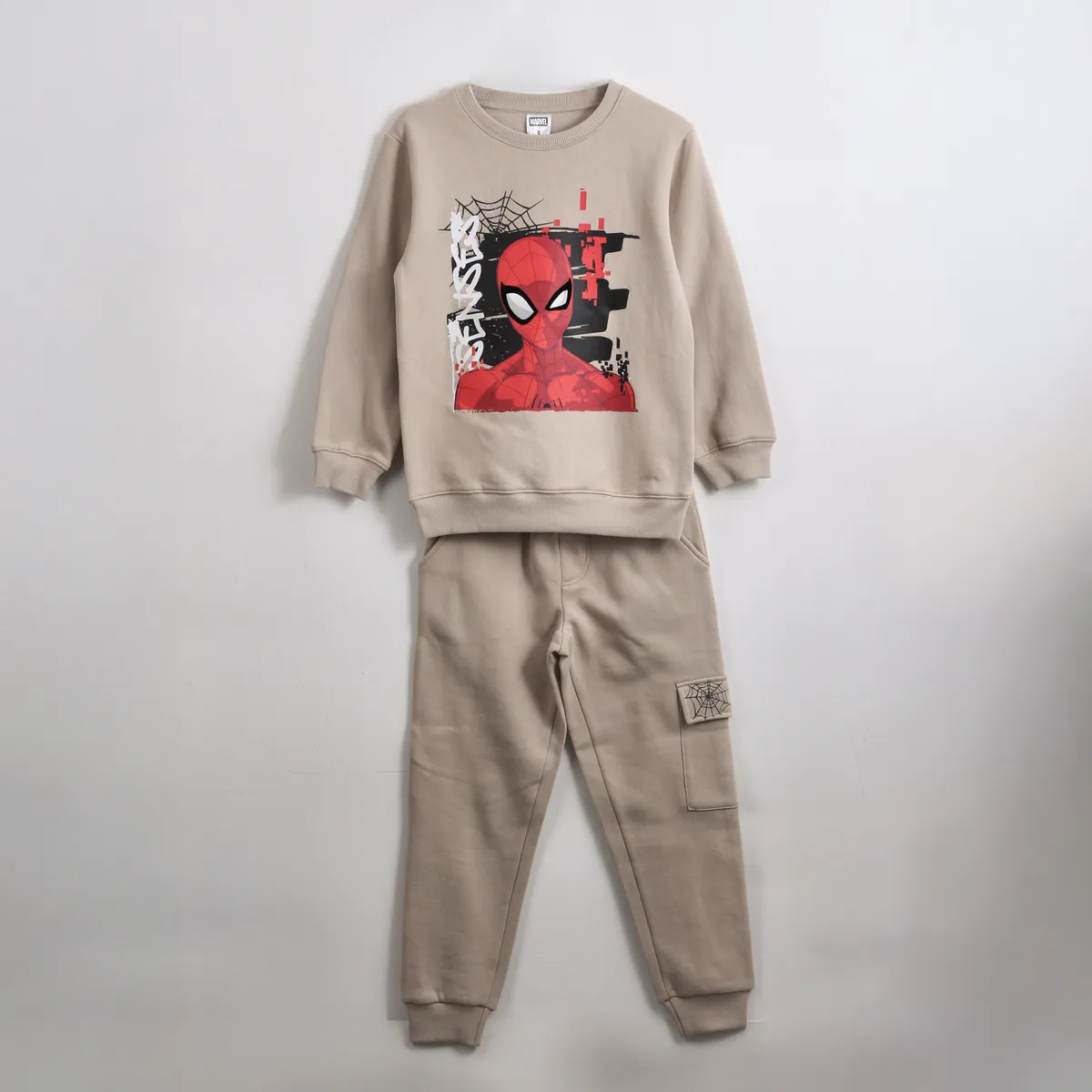 MARVEL - Conjunto Buzo Niño Spider Sense Spiderman Beige Marvel