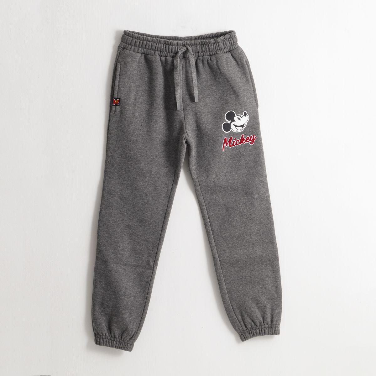 DISNEY - Pantalón de Buzo Niño Mickey Mouse Gris Disney